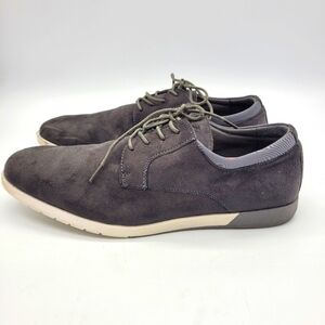 Hawke & Co Mens Dress Shoes Suede Memory Foam Oxford Men Size 9 Dark Grey
